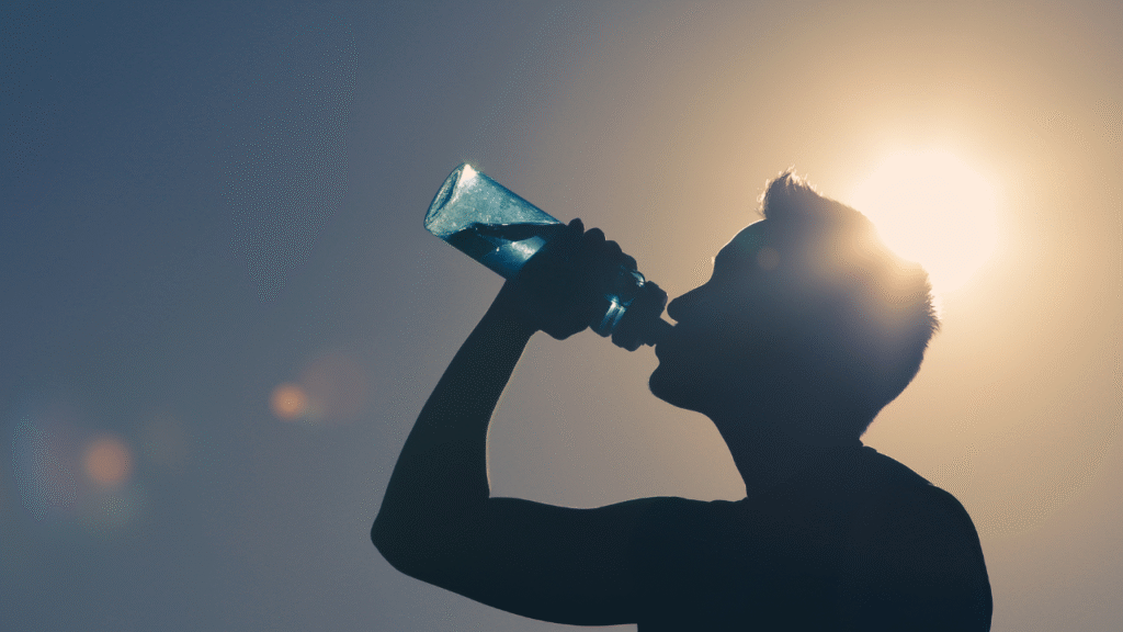 Athlete Drinking Water