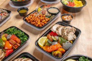 Meal-prepped food