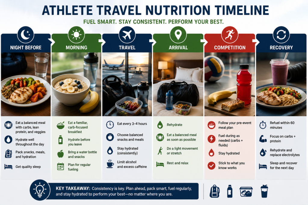 Athlete Travel Nutrition Timeline